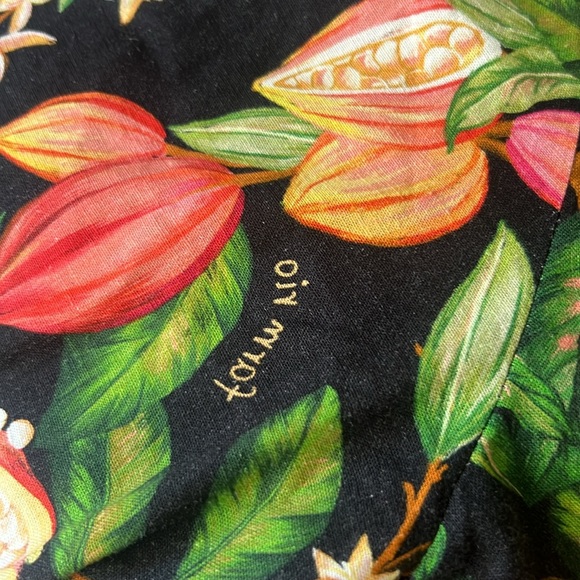 FARM RIO Cocoa Paradise Linen-Blend Shirt Multi Color Size XS - Picture 7 of 7